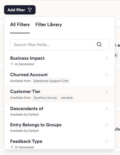Custom filters
